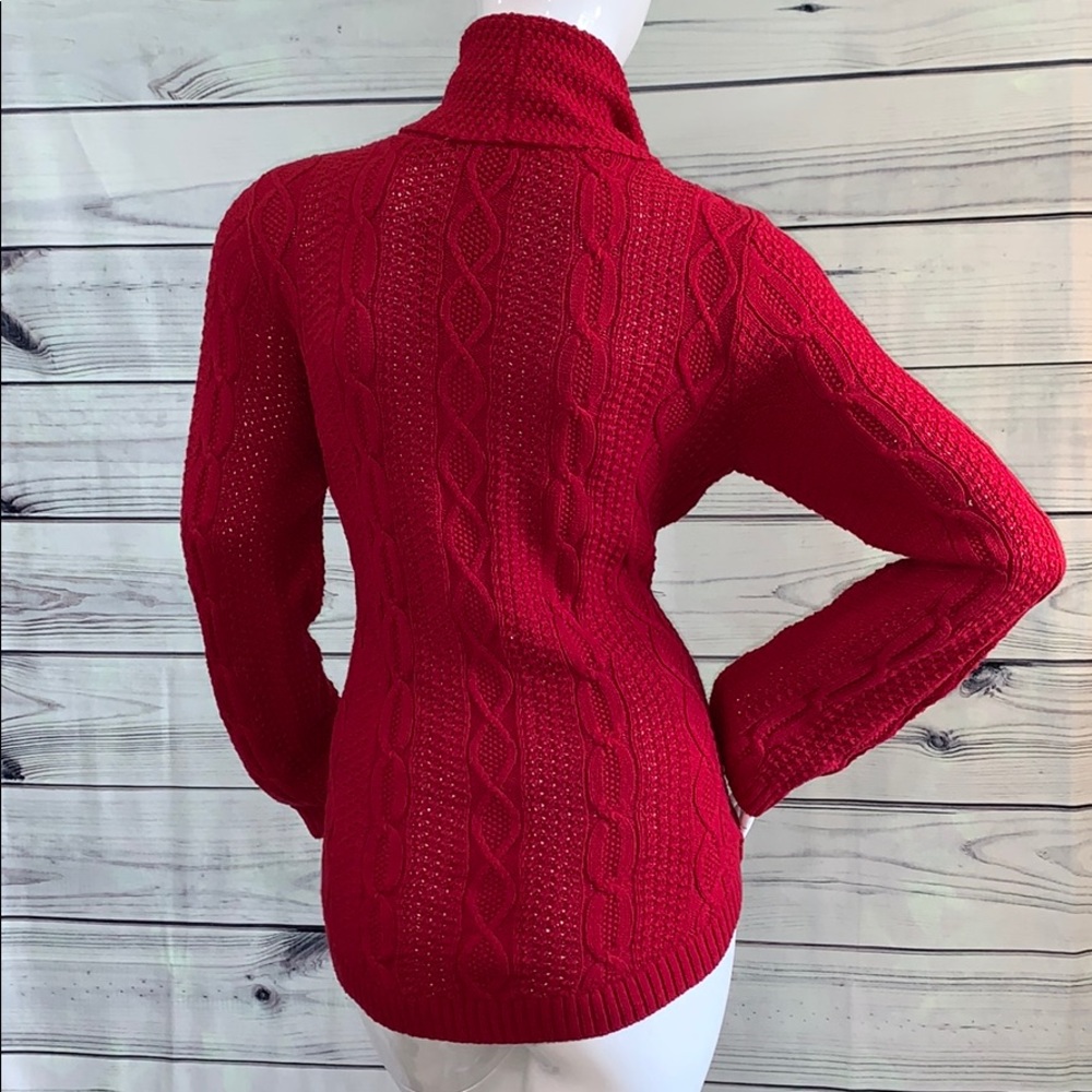 S0LD——Jeanne Pierre cowl neck knit sweater top - Picture 7 of 9